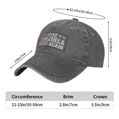 Washed Baseball Cap Make Venezuela Great Again Summer Trucker Hat For Female Male