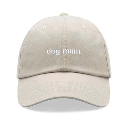 "dog mum. " Vintage Washed Kanye Baseball Cap For Women
