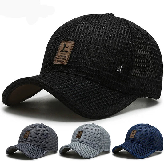 Men'S New Fashion Baseball Cap Summer Breathable Full Net Shade Fishing Cap