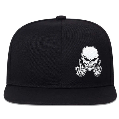 Unisex Skeleton Finger Embroidery Hip-hop Hats Snapback Cap Baseball Caps