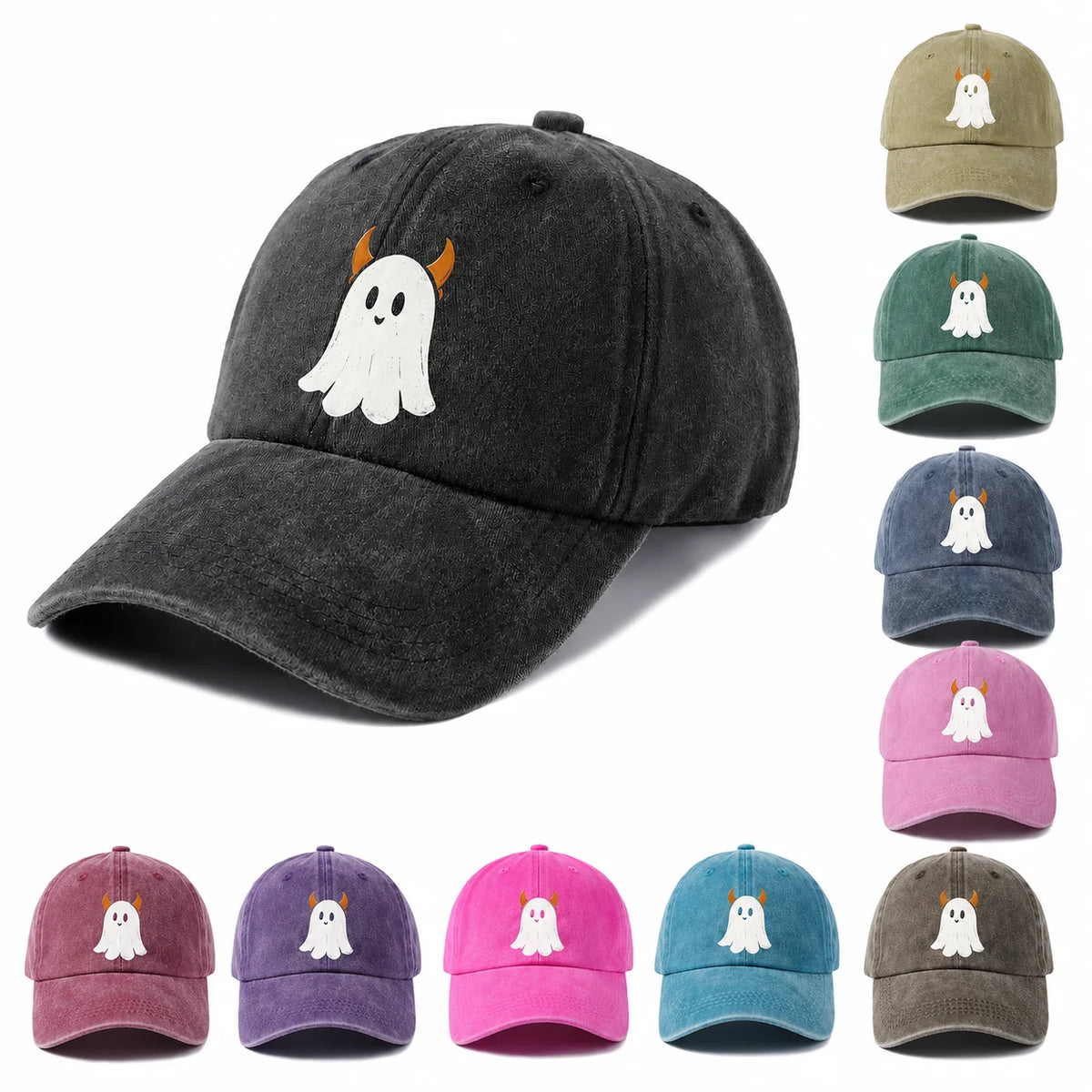 Little Devil Ghost Graphic Baseball Cap