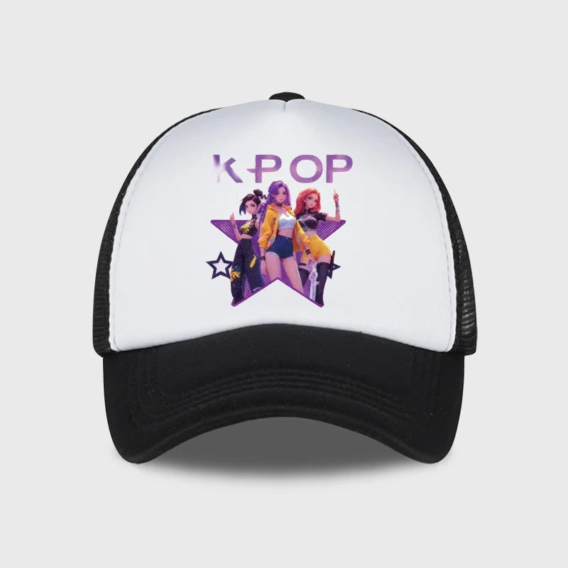 K-POP Girl Group Printed Mesh Cap  Baseball Cap