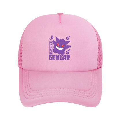 Unisex Pokemoned Gengar Trucker Hats Mesh Baseball Cap