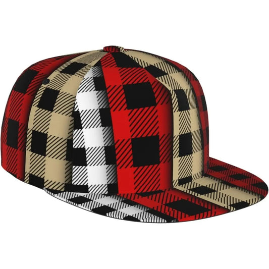 Plaid Adult Men's Snapback Cap Hat Tennis Cap Running Cap Hip Hop