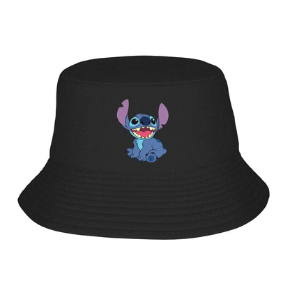 Unisex Bucket Hat Lilo & Stitch Vocation Getaway Headwear Fisherman Hats Cartoon Panama Hat