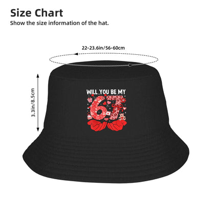 Valentine's Day Will You Be My 67 Cute Couple Heart Love Bucket Hat