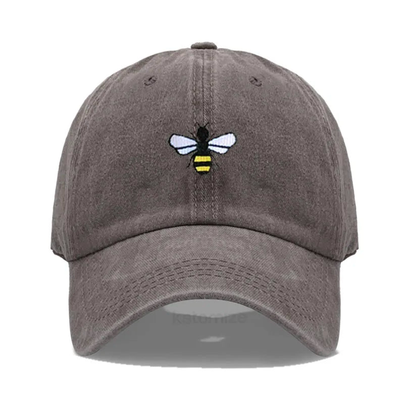 Honeybee Embroidered Baseball Cap For Women Men