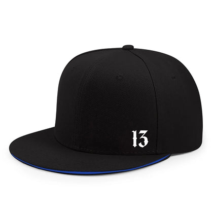 Both Men's And Women's Printed Digital 13 Breathable Flat Brim Hat Snapback Cap