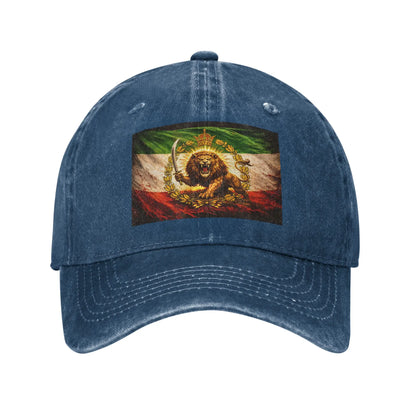Persian Kingdom Flag Iran Lion Sun Baseball Cap