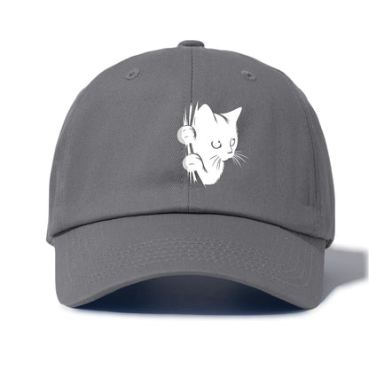 Peeking Black Cat Baseball Cap
