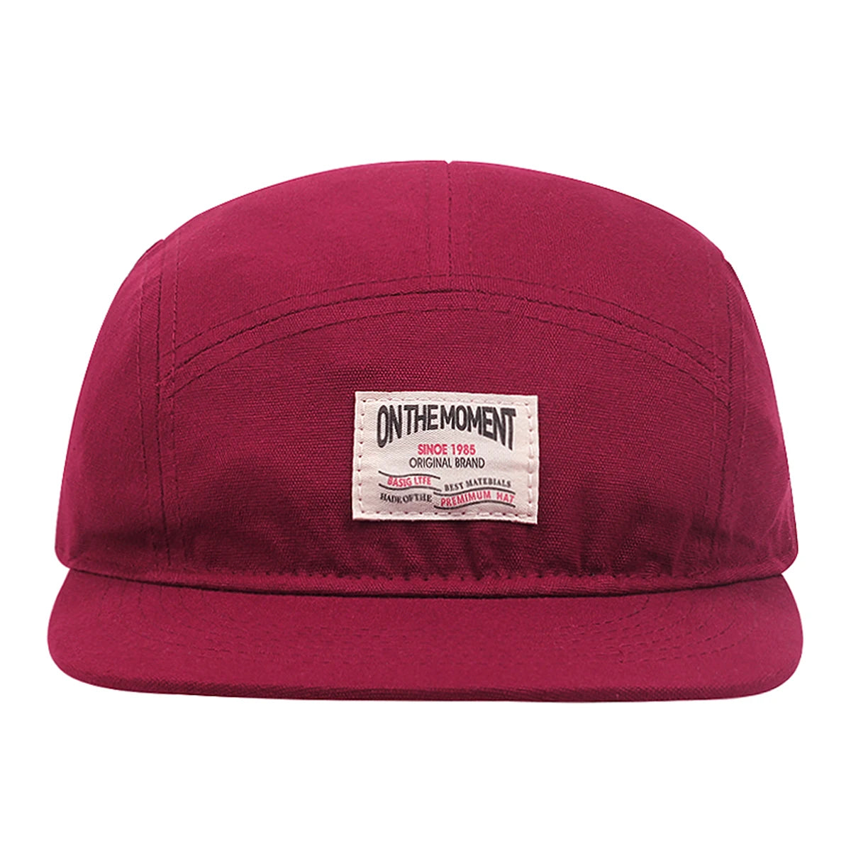 New ON THE MOMENT Cotton 5 Panel Baseball Cap Snapback Caps