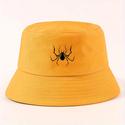 Spider Silhouette Unisex Packable Outdoor Fisherman Hat Bucket Hat