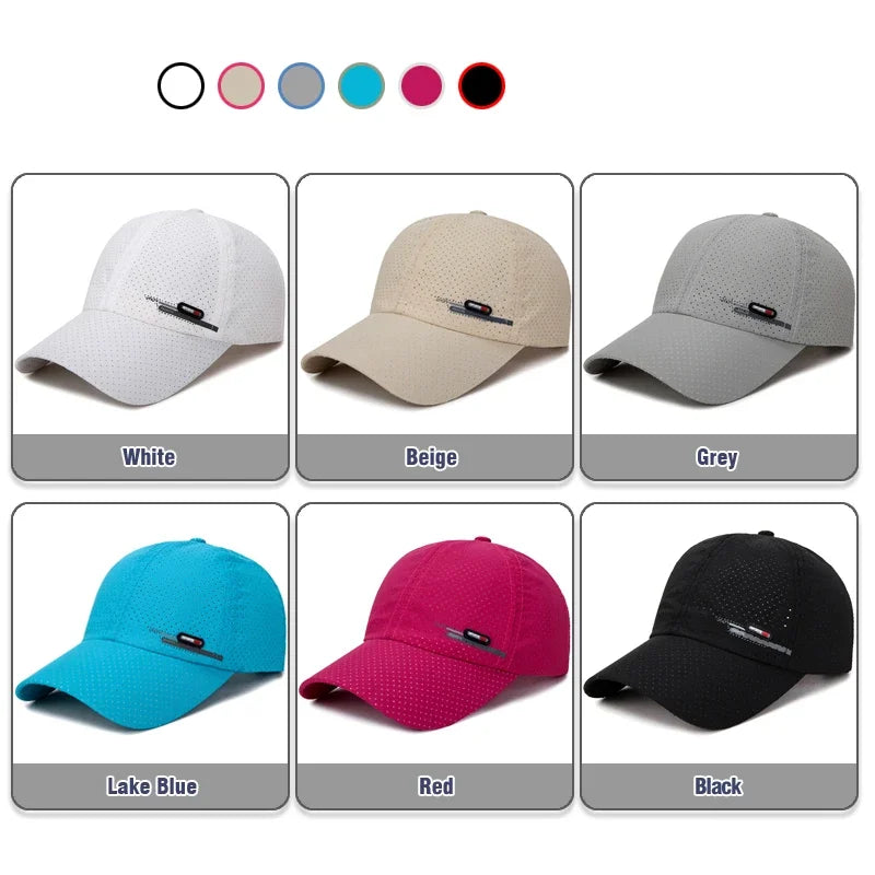 Breathable Perforated Quick-Drying Hat Fishing Sun Protection Baseball Cap