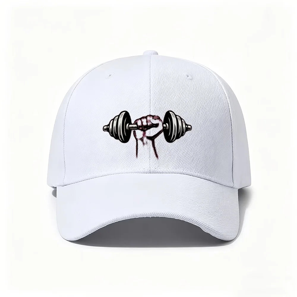 Barbell Fist Print Baseball Cap