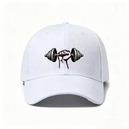 Barbell Fist Print Baseball Cap