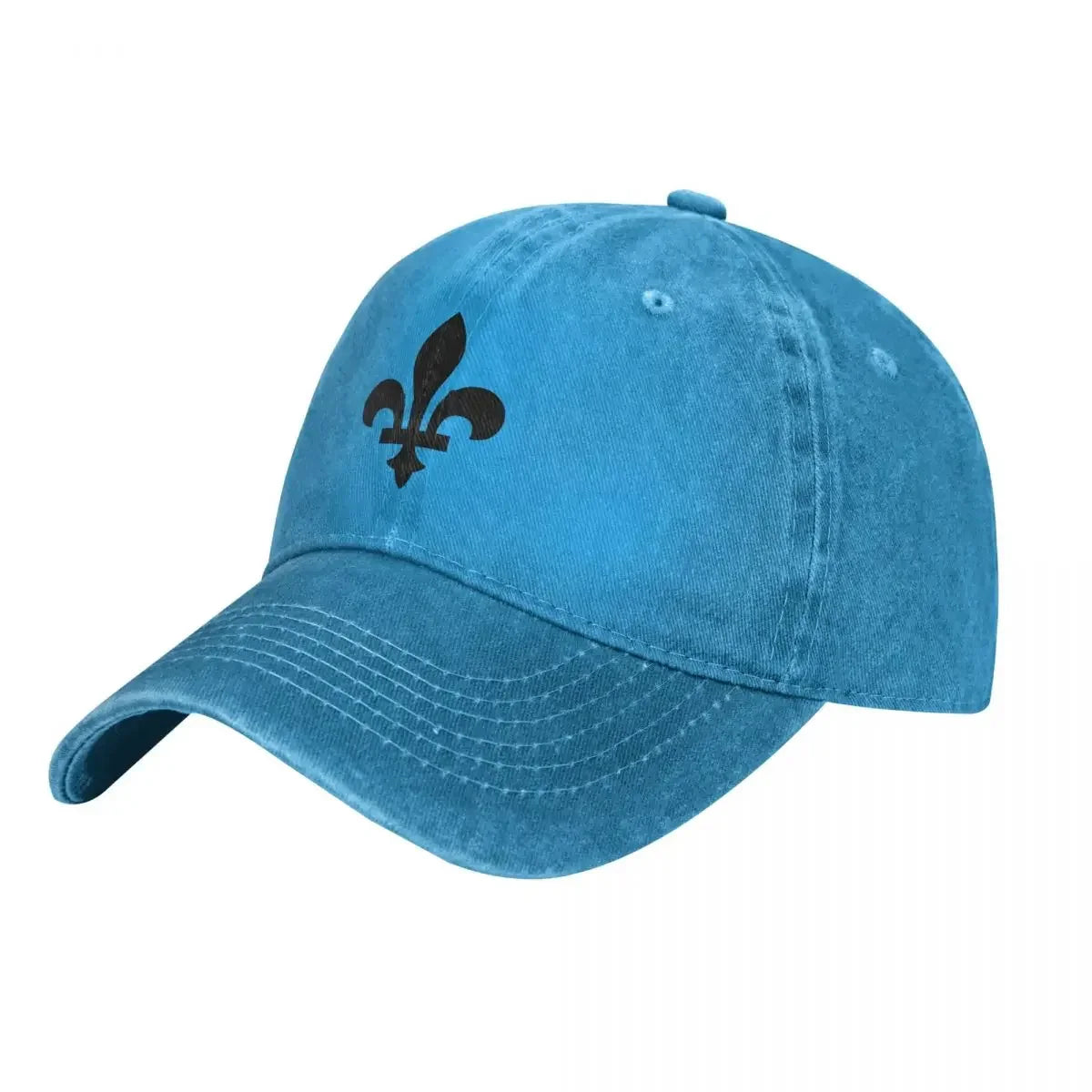 Quebec France Royal Washed Baseball Cap Fleur De Lis Lily