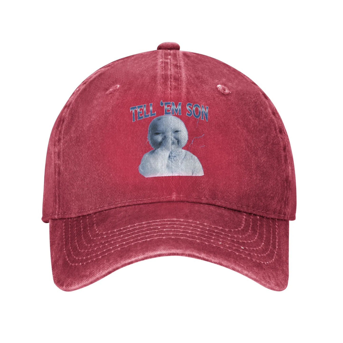 Summer Tell Em Son AI Niche Motion Baby Holding Laugh Genz Tuff Meme Baseball Cap