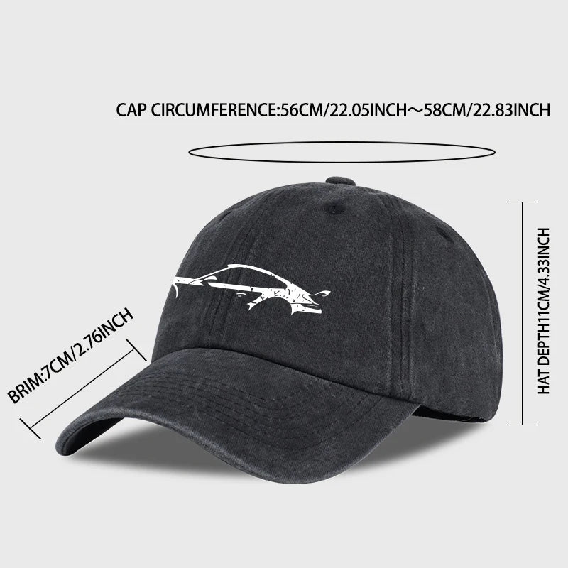 Classic Sports Car Silhouette Baseball Cap