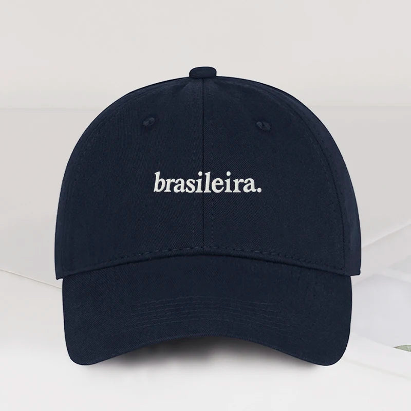"brasileira" Embroidered Multi-color Baseball Cap