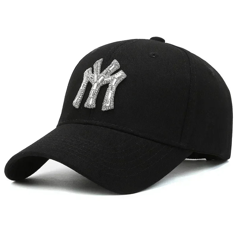 MY Rhinestone Hat Female Spring and Fall Street Casual Baseball Cap