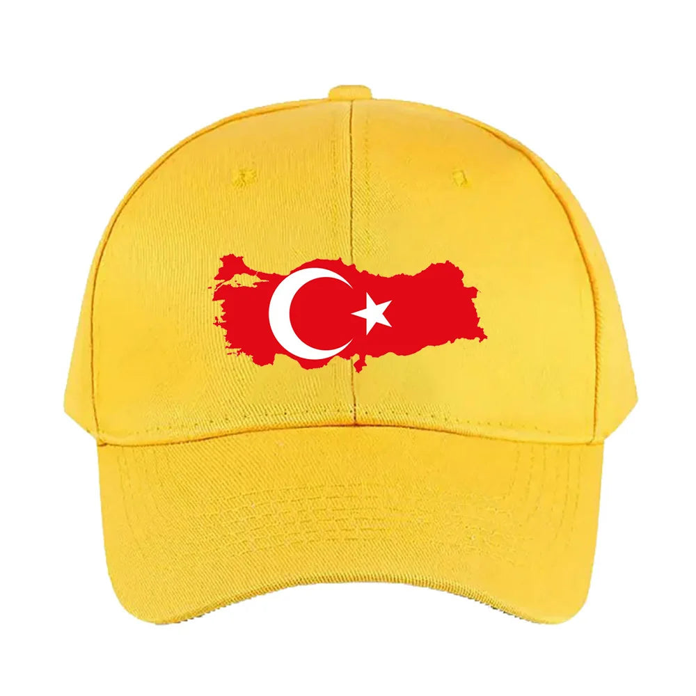 Turkey Flag Map Summer Casual Baseball Cap