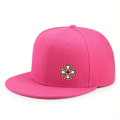 Printed Snowflake Pattern Flat Edge Snapback Cap