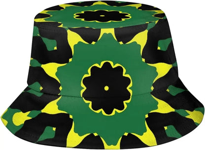 Jamaica Flag Jamaican Bucket Hat Wide Brim UV Protection Sun Hat