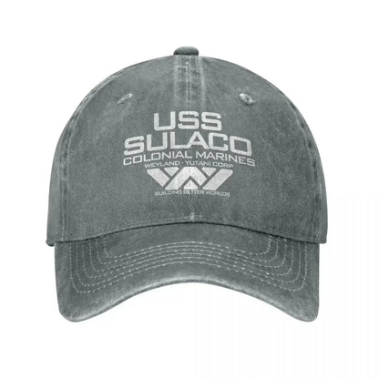 Vintage Jeans USCSS Nostromo Alien Sulaco Colonial Marines Aliens Baseball Cap For Men Women
