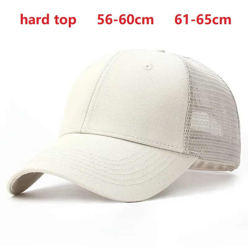 Unisex Quick Dry Big Head Mesh Baseball Cap