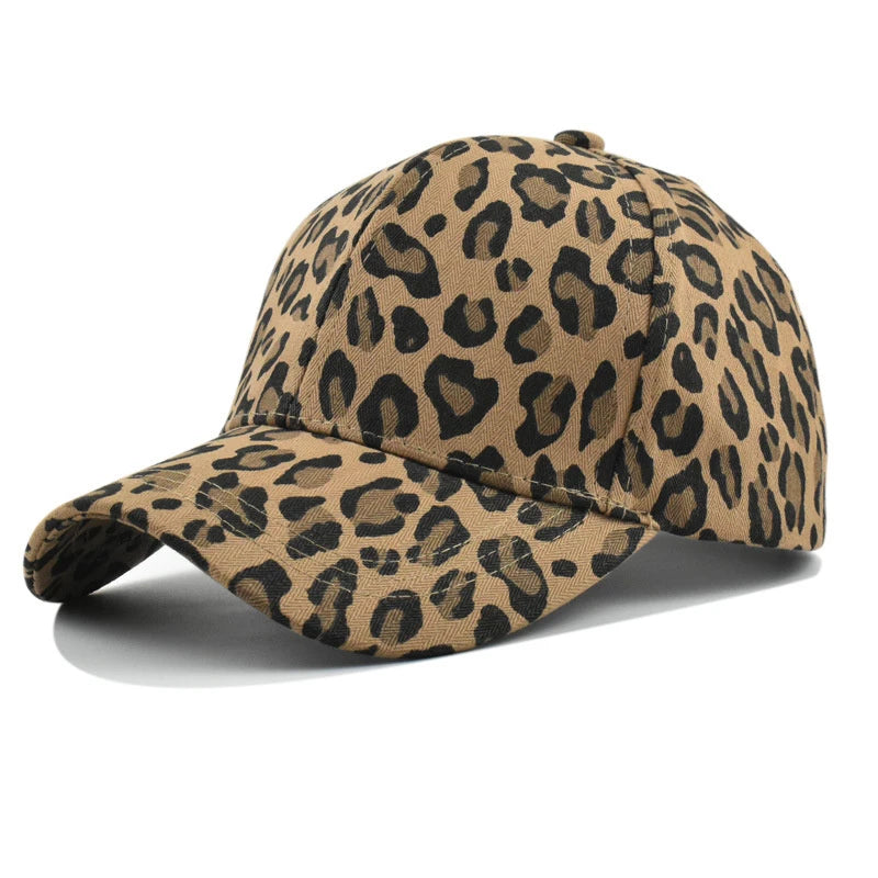 Baseball Cap Leopard Print Snapback Hat Cotton Adjustable Hip Hop Hat