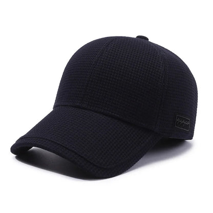 Men'S Winter Baseball Cap with Fleece Lining Thickened Windproof Ear Flap