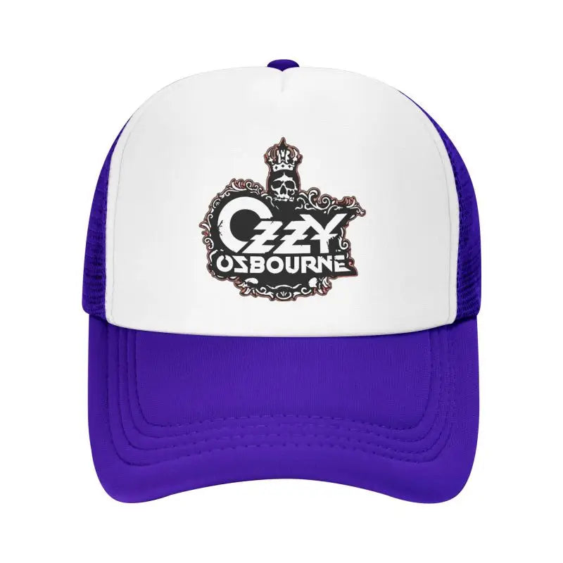 Custom Ozzy Osbourne Metal Hard Rock Print Mesh Baseball Cap