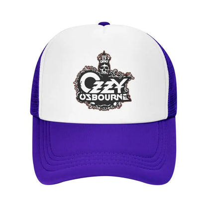 Custom Ozzy Osbourne Metal Hard Rock Print Mesh Baseball Cap
