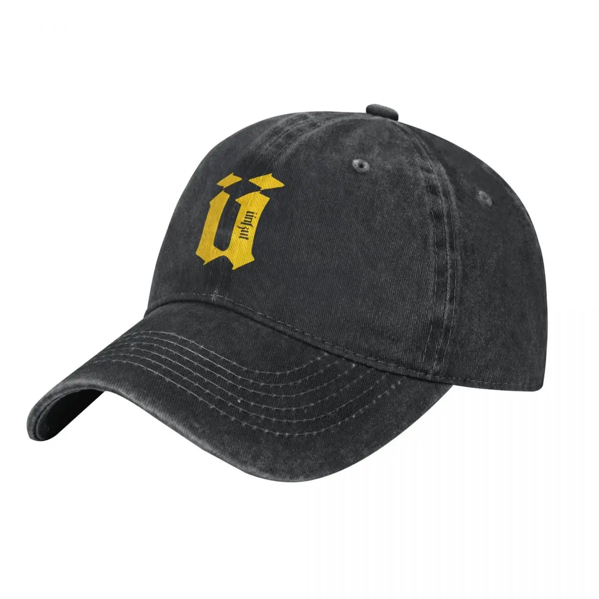 Uncut 100% Cotton Bold Print Denim Cap Durable For Baseball Cap