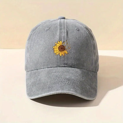 Sunflower Printed Baseball Cap
