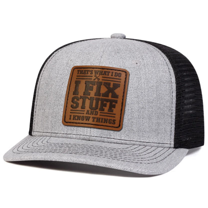 Unisex IFIXSTUFF Leather Label Baseball Net Caps