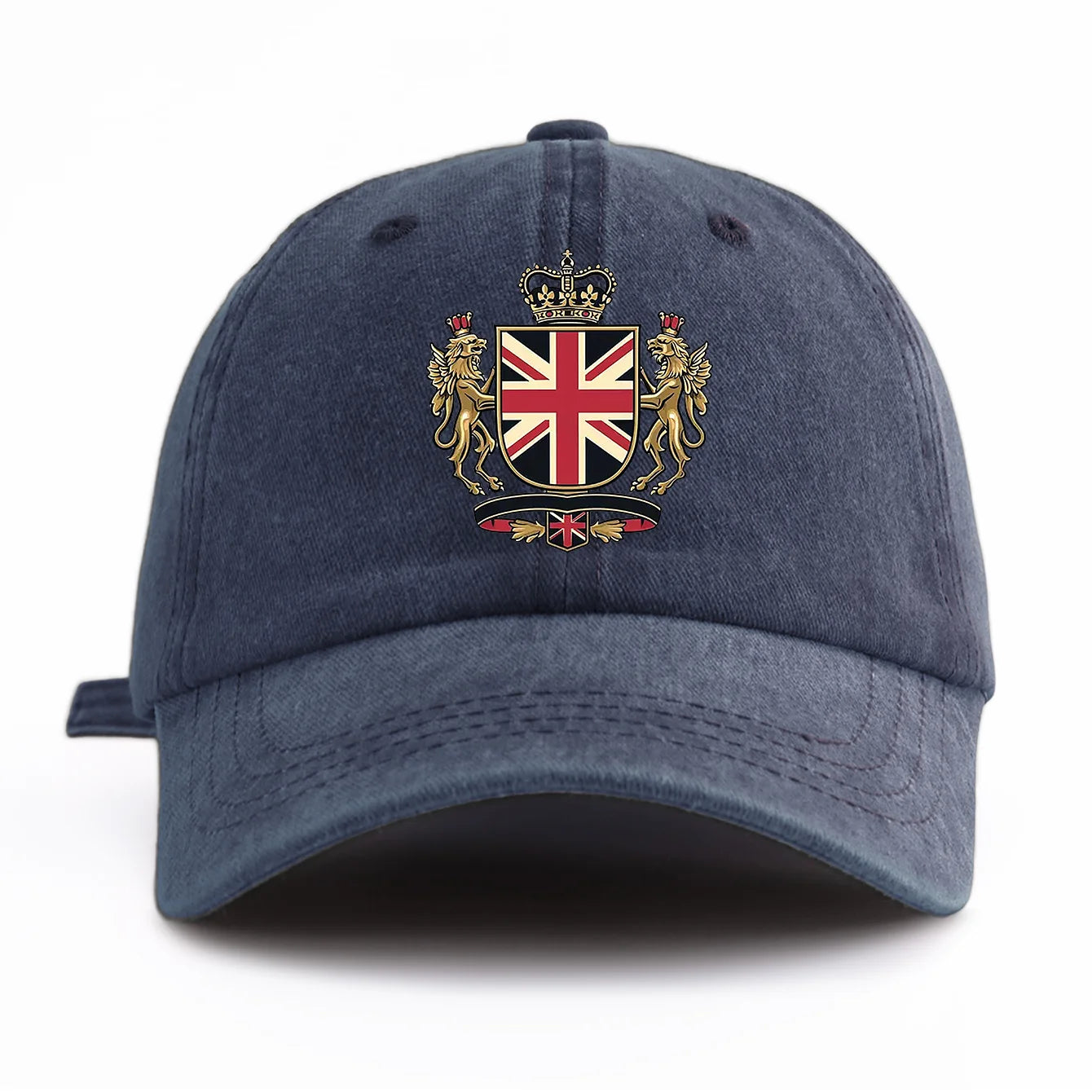 UK Print Washed Baseball Cap For Adults