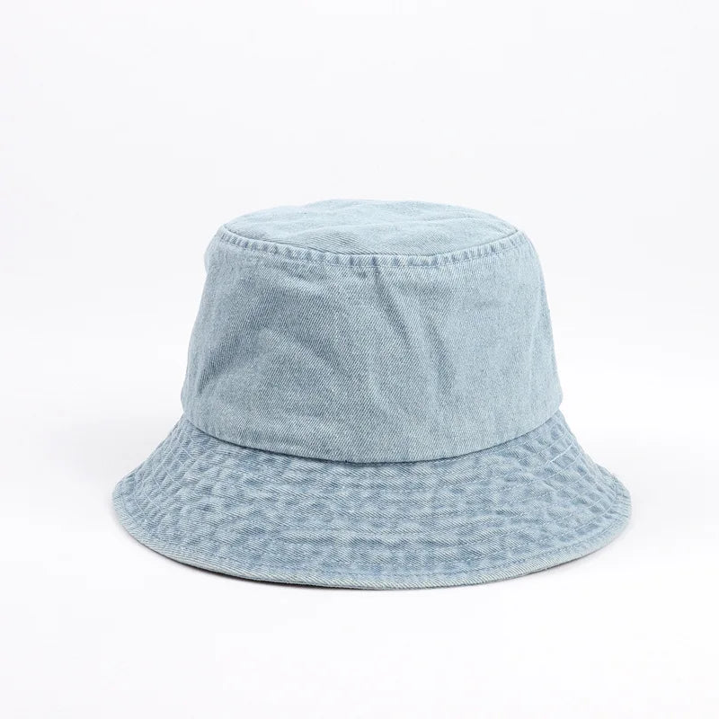 Foldable Fisherman Hat Women Summer Cotton Bucket Hat Men Women