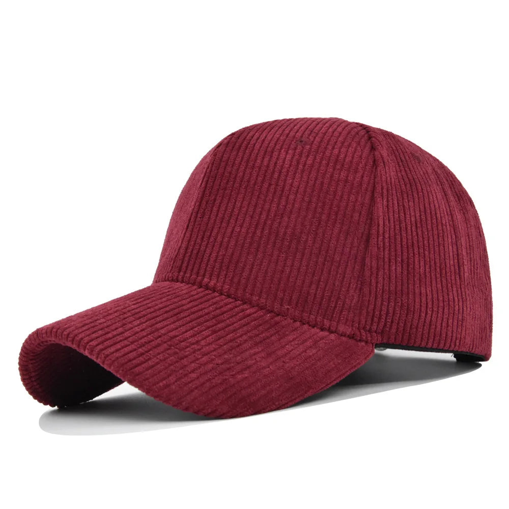 Autumn Winter Baseball Cap Women Corduroy Winter Hats For Women