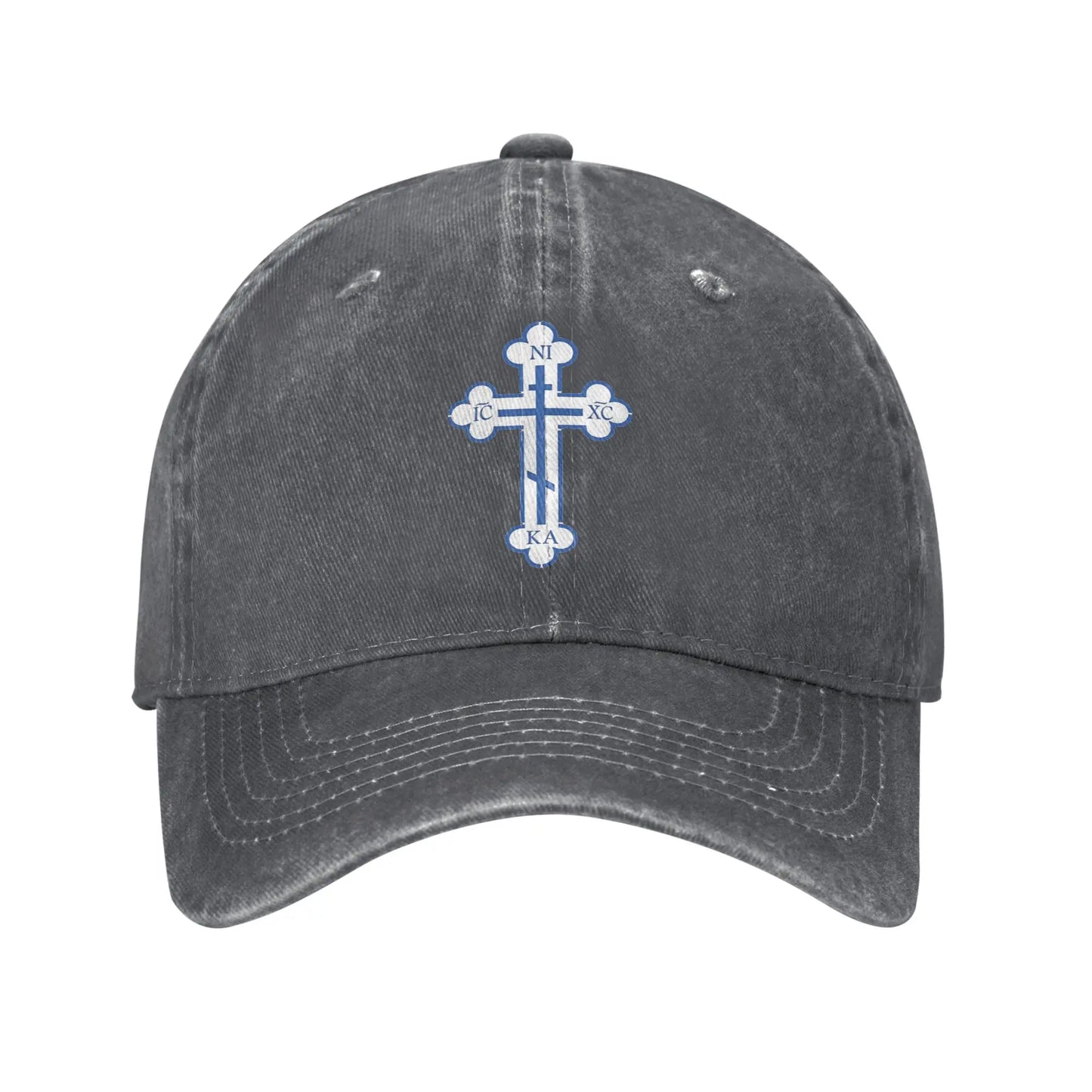 Russian Orthodox Cross PrintDenim Cap Casual Baseball Caps