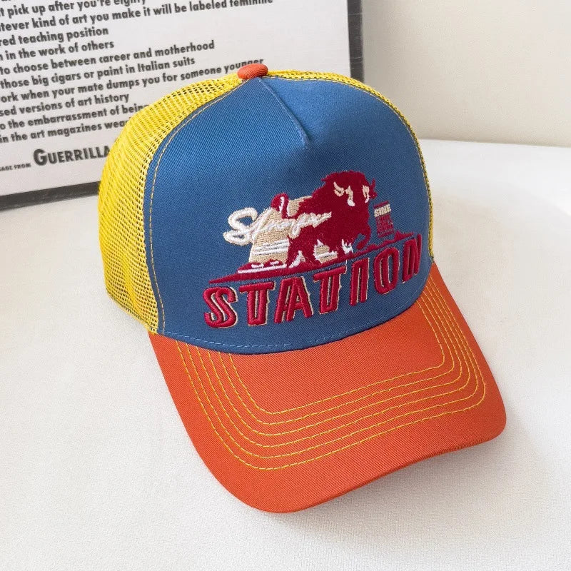 American Retro Baseball Cap Mesh Breathable UPF50+