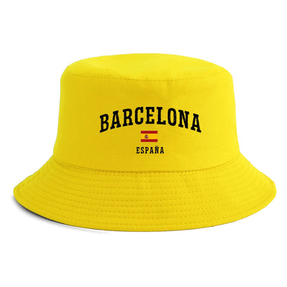 Unisex Barcelona España Flag Print Bucket Hat