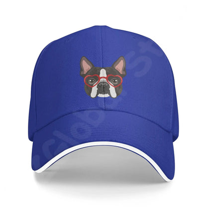 Boston Terrier Washed Baseball Cap