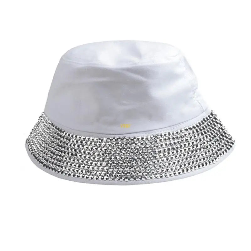 Unisex Bucket Hat Rhinestones Blingbling Fisherman Hat
