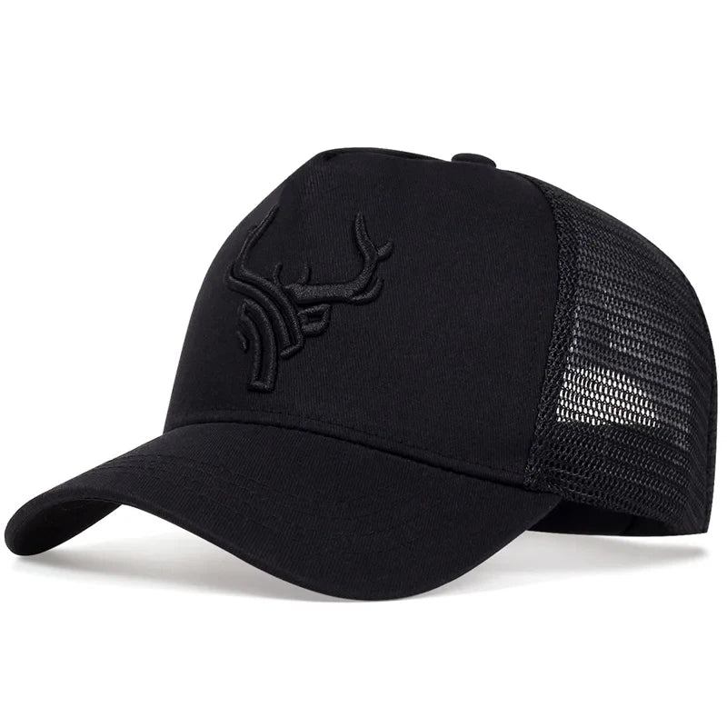 Unisex Animal Antlers Embroidery Baseball Net Caps Spring And Summer