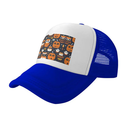 New Halloween Owl Ghost Pumpkin Mesh Baseball Cap