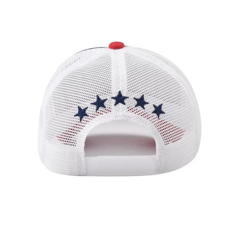 New Style Unisex Adjustable Mesh Cap Casual Plain Embroidery Five-Star Cotton Baseball Cap For Women Men