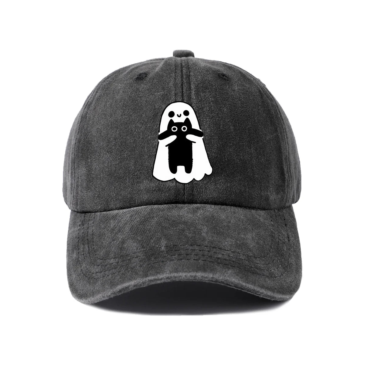 Ghost In Necktie Graphic Baseball Cap