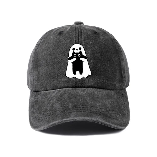 Ghost In Necktie Graphic Baseball Cap
