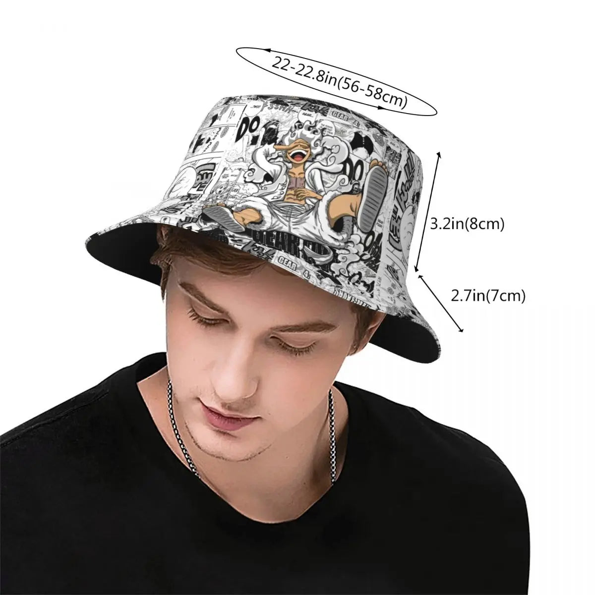 Unisex Bucket Hats One Piece Luffy Japanese Anime